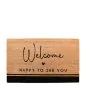 Preview: Fussmatte mit Spruch "Welcome - HAPPY TO SEE YOU" 75x45cm - Kokos - Bastion Collections Artikelbild 1