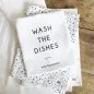 Preview: Tea towel "Wash the dishes with happiness" white - Bastion Collections - Article Picture 2