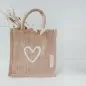 Mobile Preview: Mini borsa di iuta cuore - Eulenschnitt - Immagine dell'oggetto 1