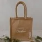 Mobile Preview: Mini jute bag "Merry Christmas" - Eulenschnitt - Article Picture 1