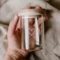 Mobile Preview: Mini storage jars heart white 9cm set of 6 - Eulenschnitt - Article Picture 2