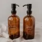 Preview: Soap dispenser "Haarshampoo" 500ml brown - Eulenschnitt - Article Picture 3