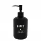 Mobile Preview: Distributeur de savon avec inscription "HAPPY" noir - Bastion Collections - Photo de l'article 1