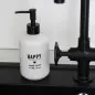 Mobile Preview: Dispenser di sapone con scritta "HAPPY" bianco - Bastion Collections - Immagine dell'oggetto 2