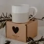 Preview: Stoneware cup heart big - handmade - Eulenschnitt