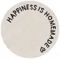 Mobile Preview: Teppich "HAPPINESS IS HOMEMADE" rund 140cm - waschbar - Eulenschnitt Artikelbild 2