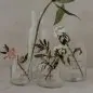 Preview: Vase of Glass "Hello" medium black - Eulenschnitt
