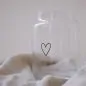 Mobile Preview: Vase aus Glas Herz 14x10cm schwarz - Eulenschnitt Artikelbild 3