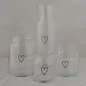 Mobile Preview: Vase of Glass Heart small black - Eulenschnitt