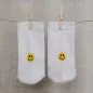 Mobile Preview: Socken gelbes Smiley weiss 39-42 - Eulenschnitt Artikelbild 4