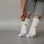 Mobile Preview: Socken gelbes Smiley weiss 39-42 - Eulenschnitt Artikelbild 5