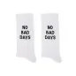 Preview: Socken "NO BAD DAYS" weiss 35-38 - Eulenschnitt Artikelbild 2