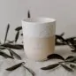 Preview: Stoneware mug "GLÜCKLICH" – handmade - Eulenschnitt