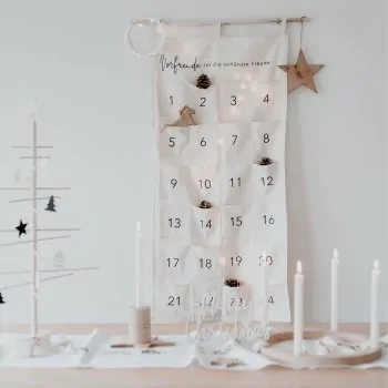 Advent calendar "Vorfreude ist die schönste Freude" 60cm créme - Eulenschnitt - Article Picture 3