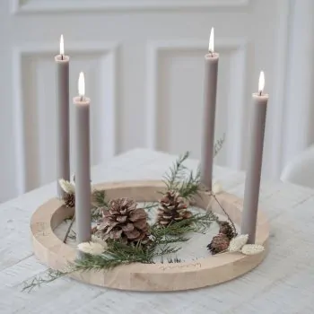 Advent wreath "Advent, Advent, ein Lichtlein brennt" - Eulenschnitt