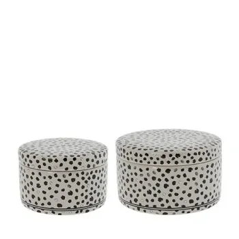 Storage container "dots" beige set of 2 - Bastion Collections - Article Picture 1