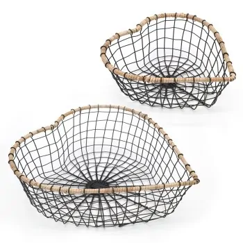 Storage basket wire heart set of 2 - Eulenschnitt - Article Picture 2