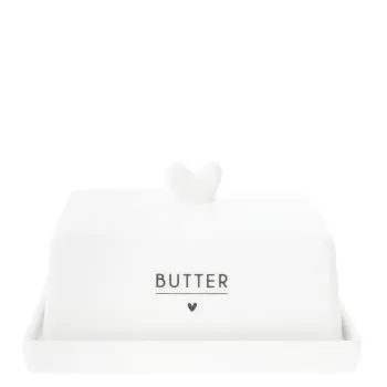 Butter dish "BUTTER" black - Bastion Collections