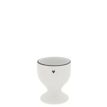 Egg cups "heart" black - Bastion Collections