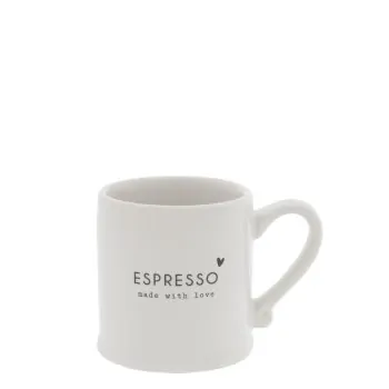 Tasse à expresso "ESPRESSO made with love" noire - Bastion Collections