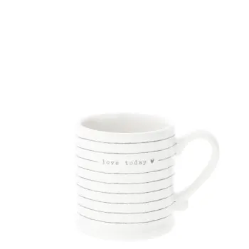 Tasse à expresso "love today" grise - Bastion Collections