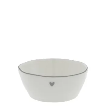 Mini bowl "heart" 6.8x9.5x3cm gray - Bastion Collections