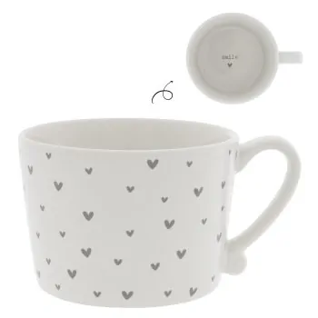 Tasse "hearts" grand gris - Bastion Collections