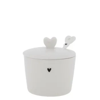 Sugar bowl "heart" black - Bastion Collections - Article Picture 1