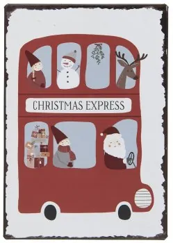Cartello in metallo "Christmas Express" - Ib Laursen