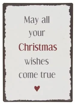 Blechschild "Christmas wishes" - Ib Laursen