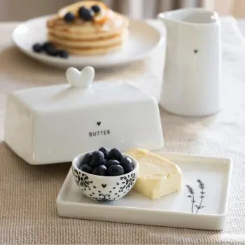 Butter dish "BUTTER" & Flower black - Bastion Collections - Article Picture 4