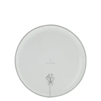 Dessert plates/Breakfast plates "Just Bloom" 19cm gray - Bastion Collections