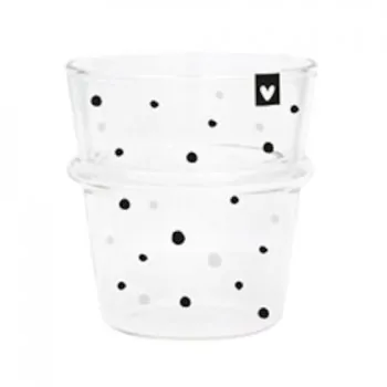 Espresso glass "dots" black - Bastion Collections - Article Picture 1