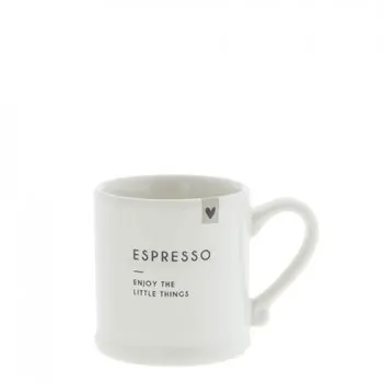 Espressotasse "ESPRESSO – ENJOY THE LITTLE THINGS" schwarz - Bastion Collections