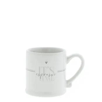 Espresso cup "It's espresso time" gray - Bastion Collections