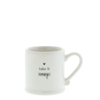 Espresso cup "Take it easy" black - Bastion Collections