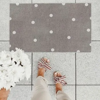 Doormat dots gray 75x45cm – washable - Eulenschnitt