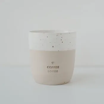Boccale di terracotta "COFFEE LOVER" – fatto a mano - Eulenschnitt - Immagine dell'oggetto 2