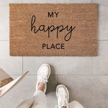 Doormat "My Happy Place" 75x45cm - Coco - Eulenschnitt - Article Picture 1