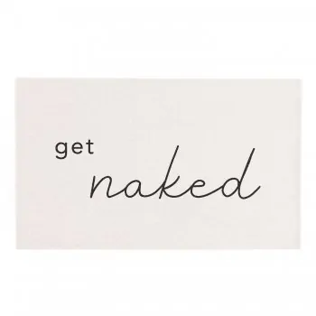 Fussmatte mit Spruch "get naked" 67x120cm - Outdoor (waschbar) - Eulenschnitt Artikelbild 2