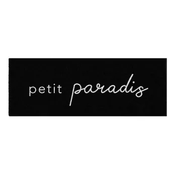 Fussmatte mit Spruch "petit paradis" schwarz 75x25cm - waschbar - Eulenschnitt Artikelbild 2