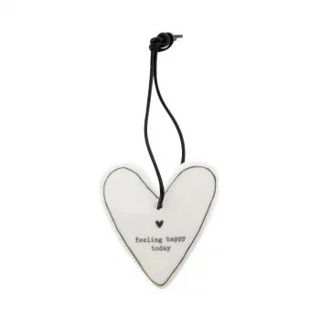 Heart deco hanger "feeling happy today" - Bastion Collections - Article Picture 1