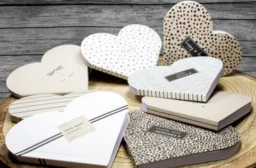 Bloc-notes coeur "WRITE HAPPY THOUGHTS" blanc - Bastion Collections - Photo de l'article 2