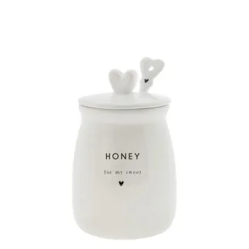 Honey pot "Honey – For my Sweet" black - Bastion Collections