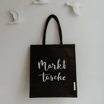 Jute bag "Markttasche" black - Eulenschnitt - Article Picture 7