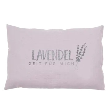 Coussin de lavande "LAVENDEL – Zeit für mich" 30x20cm lilas - herbalind