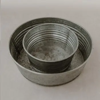 Metal box round 20cm - Eulenschnitt