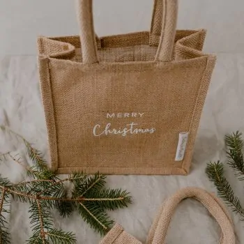 Mini jute bag "Merry Christmas" - Eulenschnitt - Article Picture 3