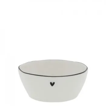 Mini bowl "heart" 6.8x9.5x3cm black - Bastion Collections