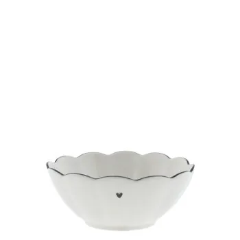 Mini bowl "heart" 6.8x9.5x3cm black wavy edge - Bastion Collections - Article Picture 1